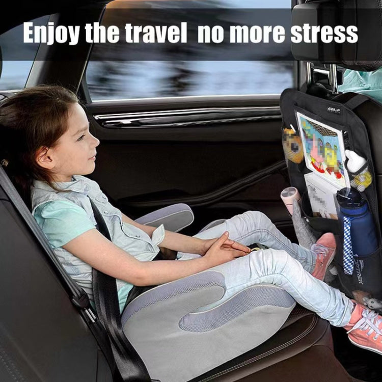 Car Rear Seat Oxford Cloth Storage Bag Car Seat Back Anti-kick Pad by buy2fix