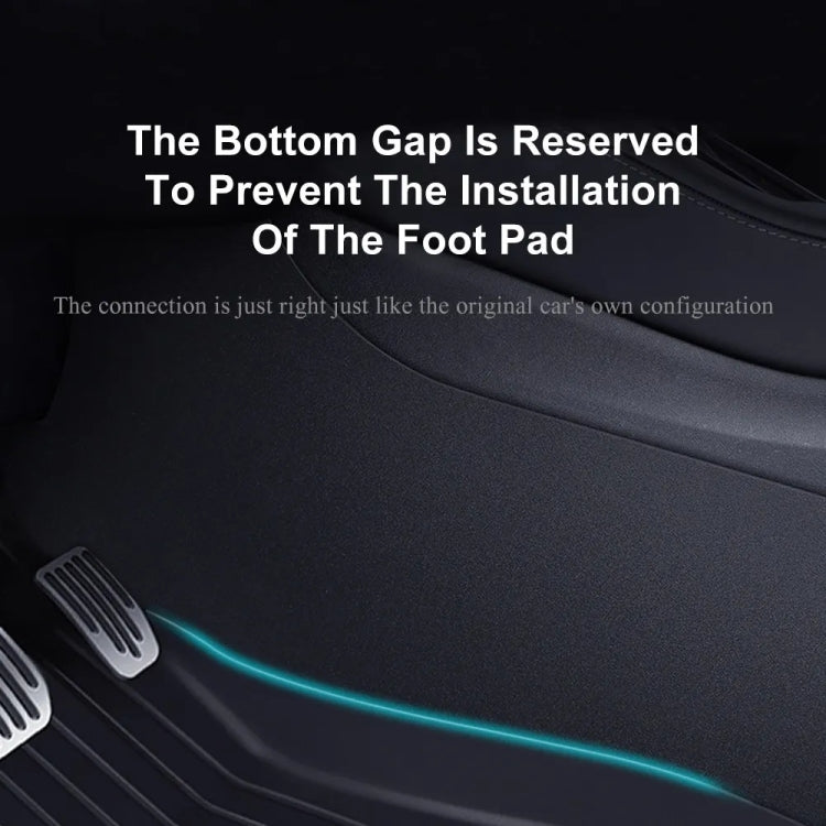 For Tesla Model Y 2pcs / Set Car Center Console Inside Leather Anti-kick Pad by buy2fix