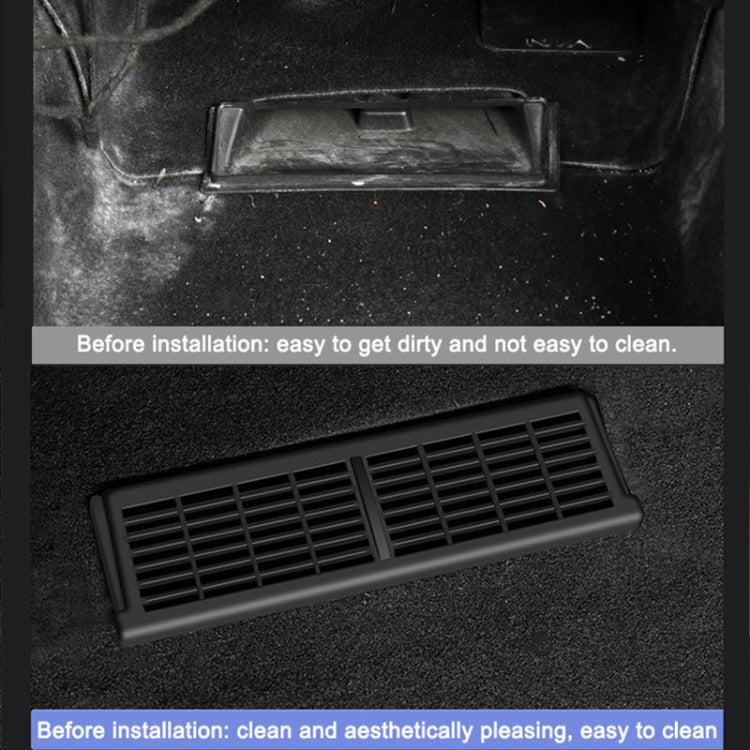 For Tesla Model Y 2pcs / Set Buckle Style Air Outlet Protective Cover Under Car Seat - Air Conditioning System by buy2fix | Online Shopping UK | buy2fix