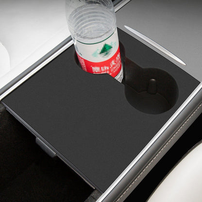 For Tesla Model 3 / Y Car Center Console Water Cup Holder All-inclusive Protective Pad (Black) by buy2fix