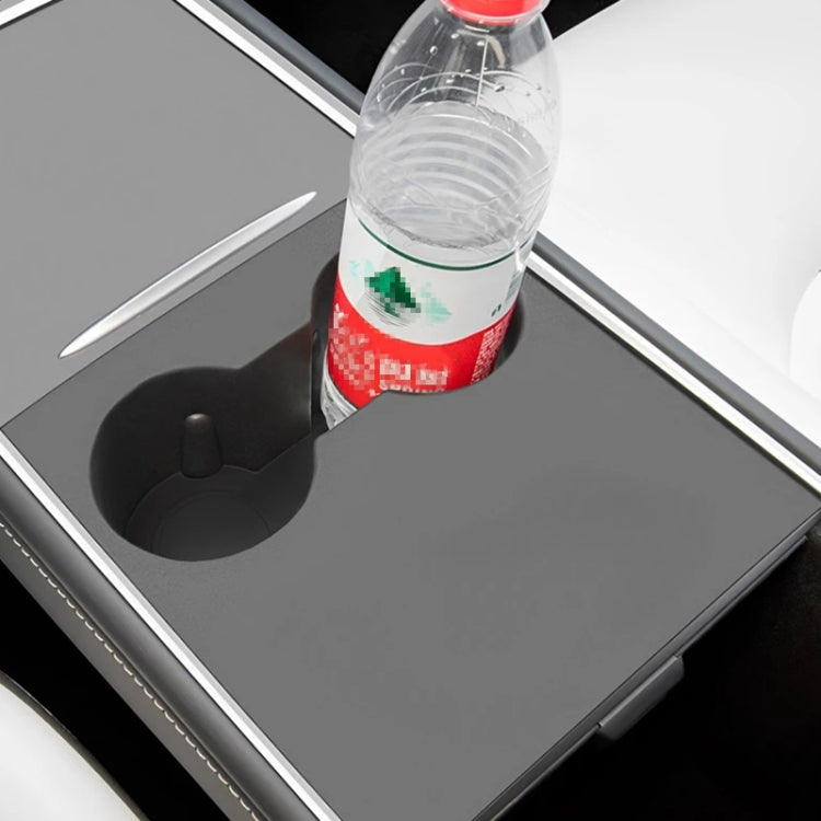 For Tesla Model 3 / Y Car Center Console Water Cup Holder All-inclusive Protective Pad (Grey) by buy2fix