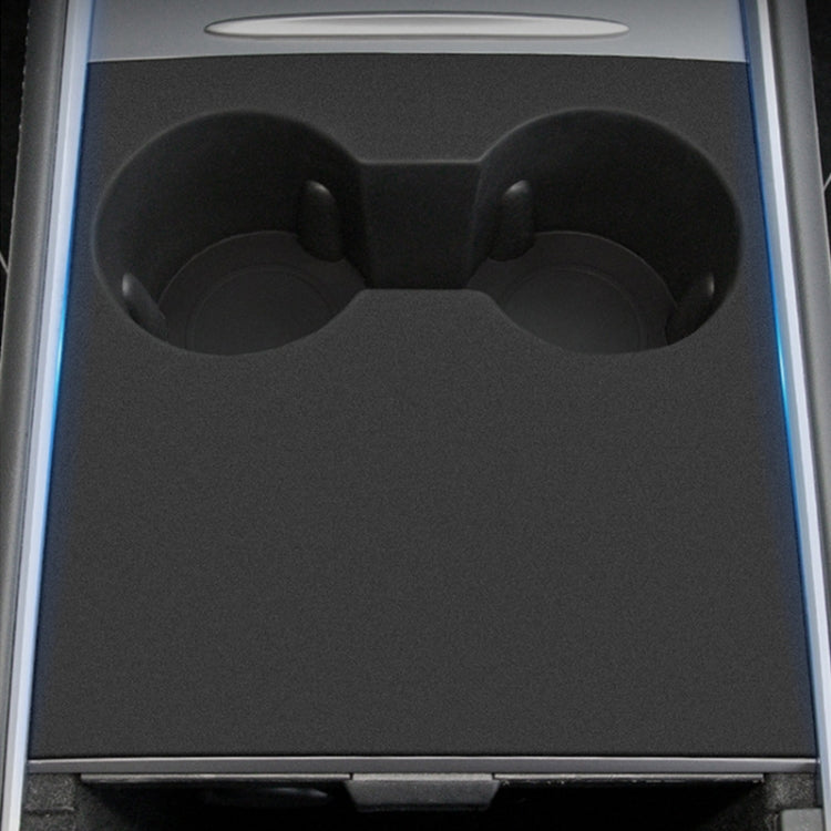 For Tesla Model 3 / Y Car Center Console Water Cup Holder All-inclusive Protective Pad (Black) by buy2fix