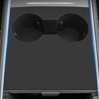 For Tesla Model 3 / Y Car Center Console Water Cup Holder All-inclusive Protective Pad (Black) by buy2fix