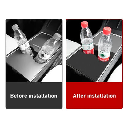 For Tesla Model 3 / Y Car Center Console Water Cup Holder All-inclusive Protective Pad (Grey) by buy2fix