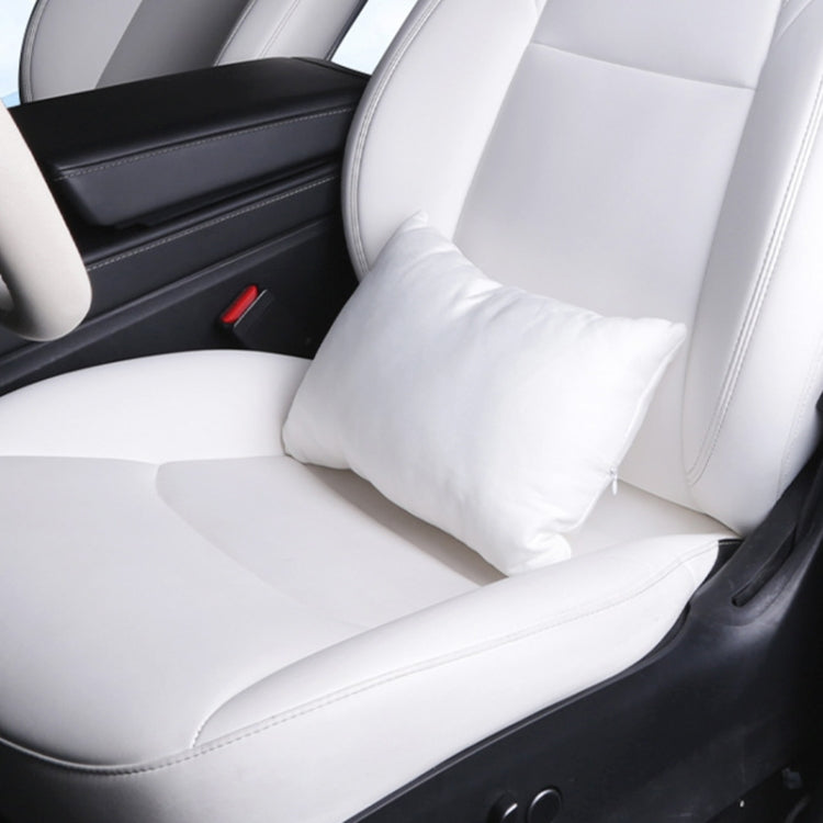 For Tesla Model 3 / Y Car Seat Lumbar Support Pillow (White) by buy2fix
