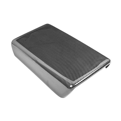 For Tesla Model 3 / Y Car Center Console Armrest Box Carbon Fiber Pattern Protective Cover by buy2fix