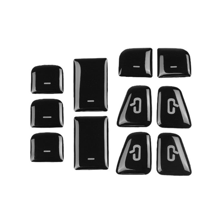For Tesla Model 3 / Y 11pcs / Set Car Window Lift Button PU Adhesive Decorative Sticker by buy2fix