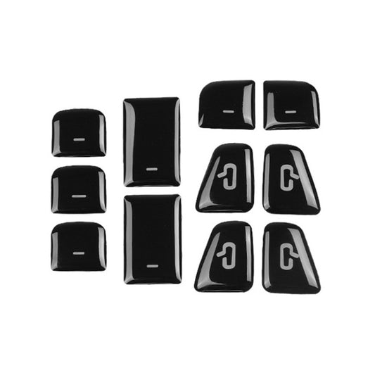 For Tesla Model 3 / Y 11pcs / Set Car Window Lift Button PU Adhesive Decorative Sticker - Car Interior Mouldings by buy2fix | Online Shopping UK | buy2fix
