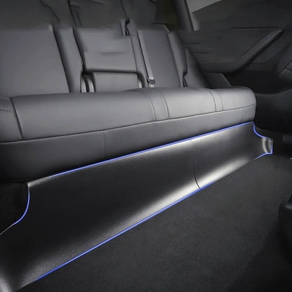 For Tesla Model Y 2pcs / Set Car Rear Seat Lower Protection Panel by buy2fix