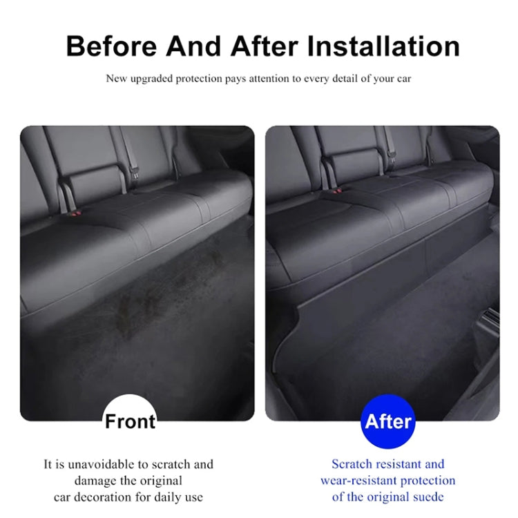 For Tesla Model Y 2pcs / Set Car Rear Seat Lower Protection Panel by buy2fix