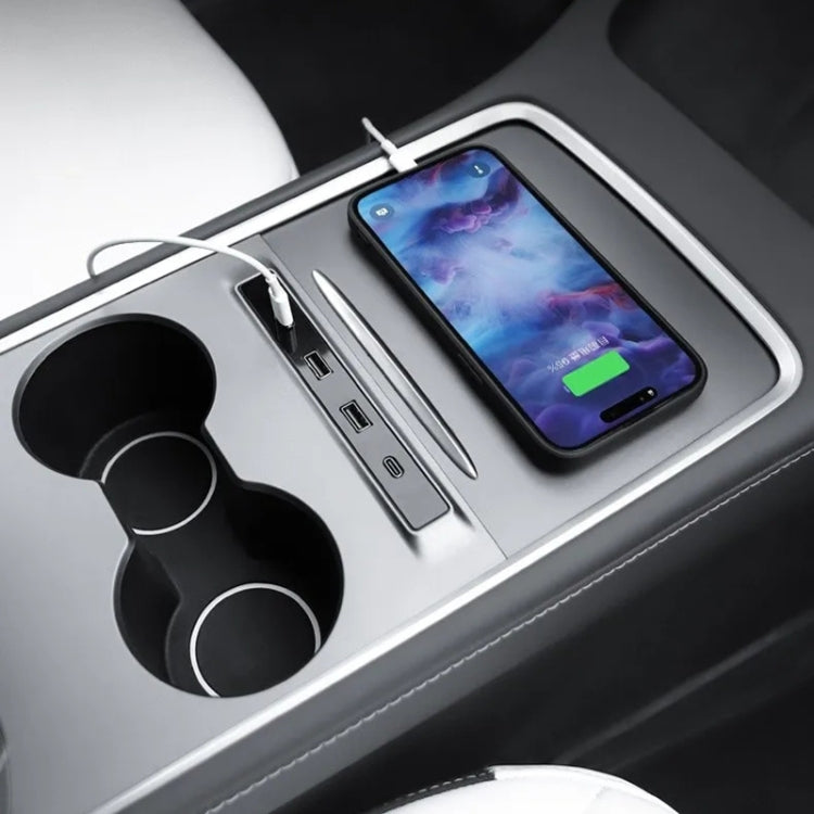 For Tesla Model Y / 3 27W Car Center Console Integrated Smart Docking Station - Car Charger by buy2fix | Online Shopping UK | buy2fix