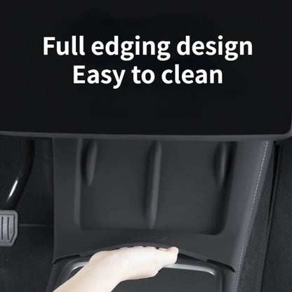 For Tesla Model 3 / Y Car Center Console Phone Wireless Charging Silicone Anti-slip Mat (White) - Wireless Charging Pads by buy2fix | Online Shopping UK | buy2fix