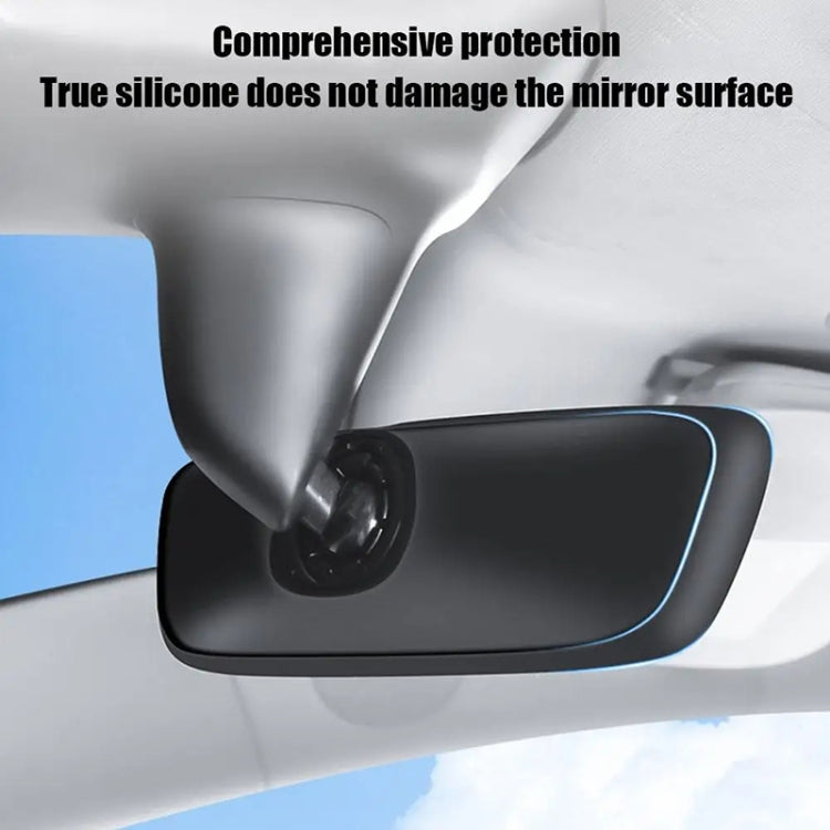 For Tesla Model 3 / Y Car Interior Rearview Mirror Silicone Protective Cover (Black) by buy2fix