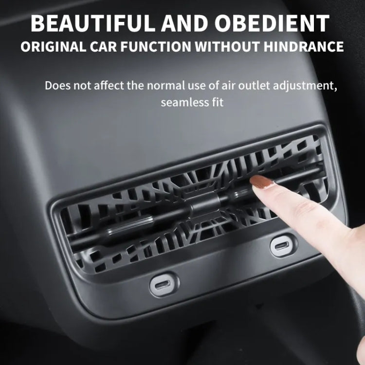 For Tesla Model Y 2021-2023 Car Rear Air Conditioning Outlet Protective Cover - Air Conditioning System by buy2fix | Online Shopping UK | buy2fix