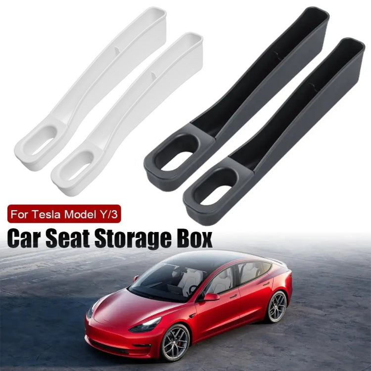For Tesla Model 3 / Y 2pcs / Set Car Seat Gap Storage Box (Black) by buy2fix