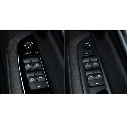Car Right Drive Window Lift Panel + Start Button Decorative Sticker for BMW X5 E70 2008-2013 / X6 E71 2009-2014(Black) by buy2fix
