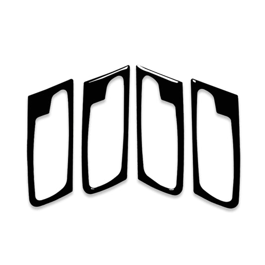 4pcs Set For BMW X5 E70 2008-2014 Car Door Handle Decorative Sticker, Left and Right Drive Universal(Black) - Car Interior Mouldings by buy2fix | Online Shopping UK | buy2fix
