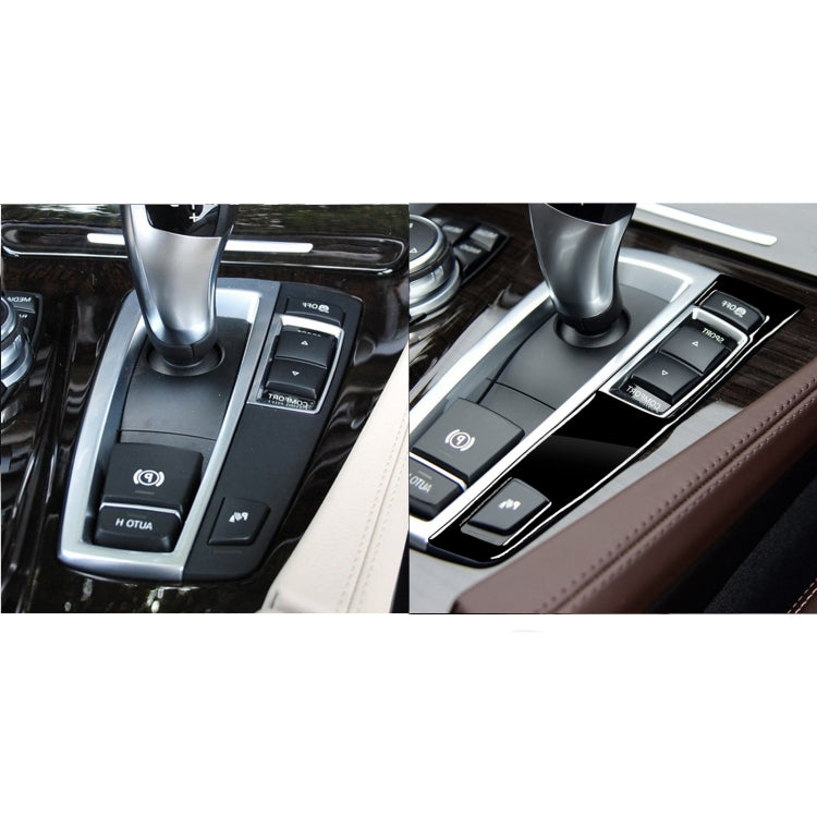 Car Right Drive Gear Panel Single Key Decorative Sticker for BMW Series 5 F10 2011-2017(Black) - Car Interior Mouldings by buy2fix | Online Shopping UK | buy2fix