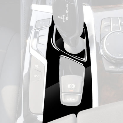 Car Left Drive Gear Panel Decorative Sticker for BMW Series 5 G38 528Li / 530Li / 540Li 2018(Black) - Car Interior Mouldings by buy2fix | Online Shopping UK | buy2fix