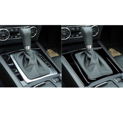 For Mercedes-Benz W204 C-class 2007-2013 Car Right Drive Gear Panel Decorative Sticker Set (Black) - Car Interior Mouldings by buy2fix | Online Shopping UK | buy2fix
