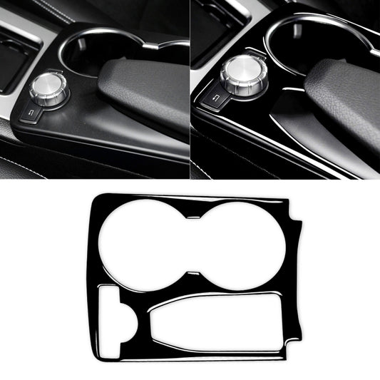 Car Left Drive Central Armrest Box Cup Holder Frame Decorative Sticker For Mercedes-Benz GLK 2008-2015 (Black) - Car Interior Mouldings by buy2fix | Online Shopping UK | buy2fix