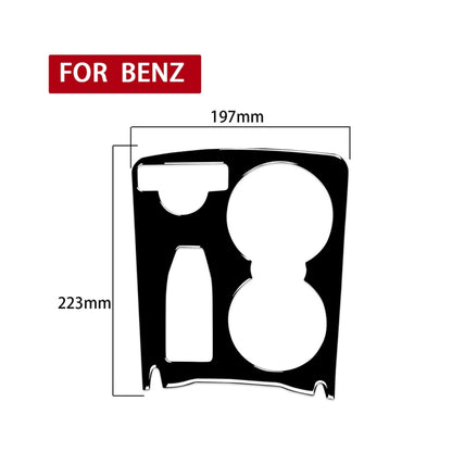 Car Left Drive Central Gear Panel Decorative Sticker For Mercedes-Benz 2007-2014 C-class W204 C180 C200 C300 C250 C63 AMG, US Ver.(Black) - Car Interior Mouldings by buy2fix | Online Shopping UK | buy2fix