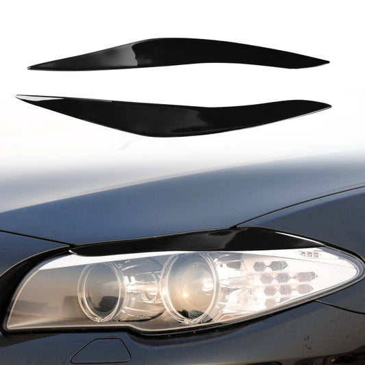 Pair Car Lamp Eyebrow Soft Decorative Sticker for BMW 5 Series F10 2010-2013(Black) - Lamp Decoration by buy2fix | Online Shopping UK | buy2fix