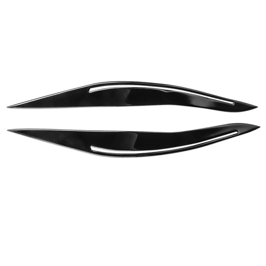 Pair Car Lamp Eyebrow Soft Decorative Sticker for BMW 5 Series F10 2010-2013, with Hole(Black) - Lamp Decoration by buy2fix | Online Shopping UK | buy2fix