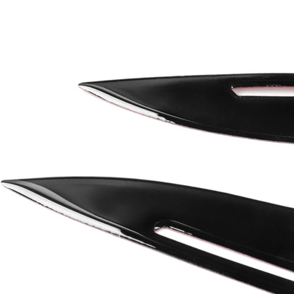 Pair Car Lamp Eyebrow Soft Decorative Sticker for BMW 5 Series F10 2010-2013, with Hole(Black) - Lamp Decoration by buy2fix | Online Shopping UK | buy2fix