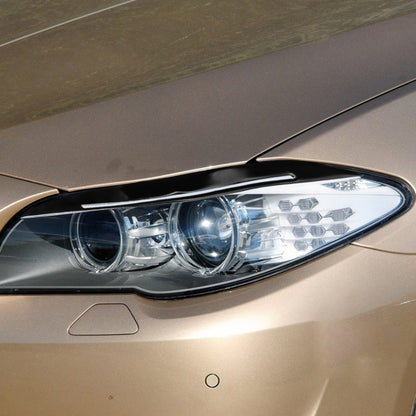 Pair Car Lamp Eyebrow Soft Decorative Sticker for BMW 5 Series F10 2010-2013, with Hole(Black) - Lamp Decoration by buy2fix | Online Shopping UK | buy2fix