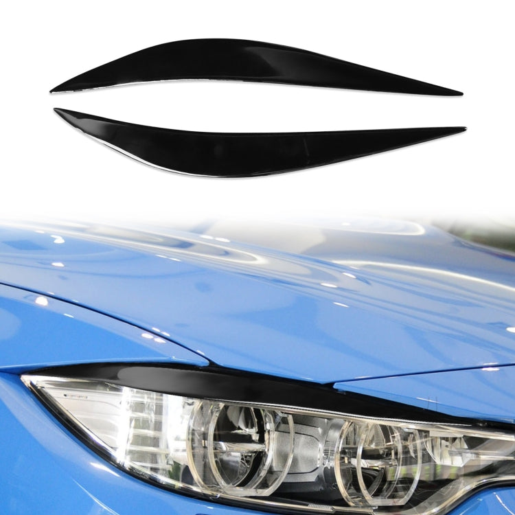 Pair Car Lamp Eyebrow Soft Decorative Sticker for BMW 4 Series F32/F33/F36 2012-2017, M3 F80 & M4 F82/F83 2014-2016 (Black) - Lamp Decoration by buy2fix | Online Shopping UK | buy2fix