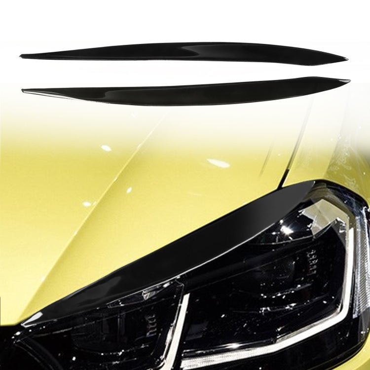 Pair Car Lamp Eyebrow Soft Decorative Sticker for Volkswagen Golf 7 / 7.5 2013-2018 (Black) - Lamp Decoration by buy2fix | Online Shopping UK | buy2fix