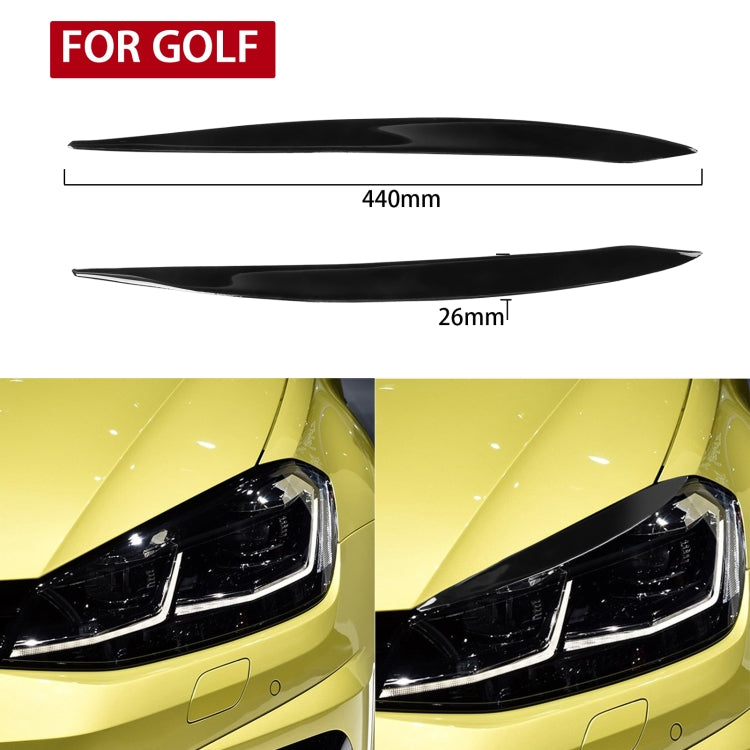 Pair Car Lamp Eyebrow Soft Decorative Sticker for Volkswagen Golf 7 / 7.5 2013-2018 (Black) - Lamp Decoration by buy2fix | Online Shopping UK | buy2fix