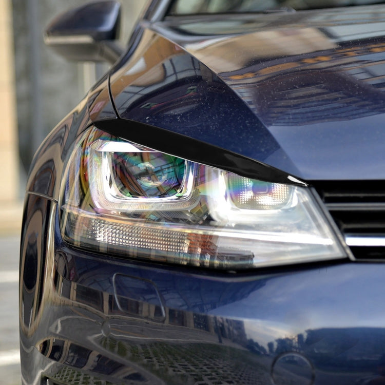Pair Car Lamp Eyebrow Soft Decorative Sticker for Volkswagen Golf 7 / 7.5 2013-2018 (Black) - Lamp Decoration by buy2fix | Online Shopping UK | buy2fix