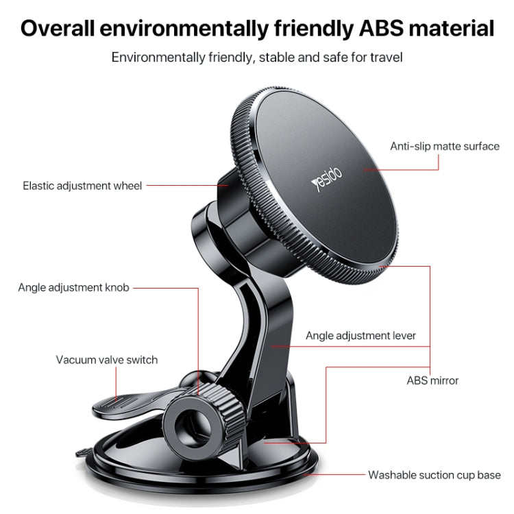 Yesido C177 Mini Suction Cup Type Magsafe Magnetic Car Holder - Universal Car Holders by Yesido | Online Shopping UK | buy2fix