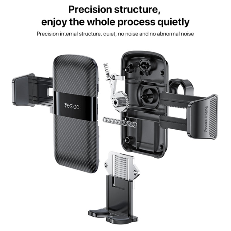 Yesido C242 Adjustable Car Air Vent Mechanical Phone Clip Holder - Universal Car Holders by Yesido | Online Shopping UK | buy2fix