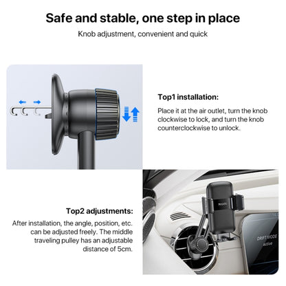 Yesido C242 Adjustable Car Air Vent Mechanical Phone Clip Holder - Universal Car Holders by Yesido | Online Shopping UK | buy2fix