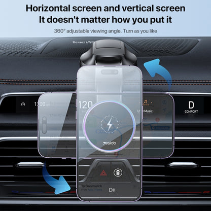 Yesido C292 15W Magnetic Suction Wireless Charging Car Holder - Wireless Charger Holders by Yesido | Online Shopping UK | buy2fix