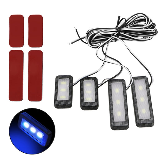 Car 4 in 1 LED Ambient Light Door Decorative Light (Blue Light) - Atmosphere lights by buy2fix | Online Shopping UK | buy2fix