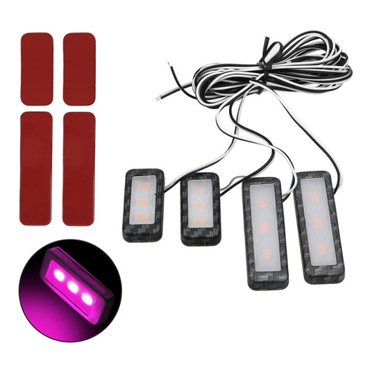 Car 4 in 1 LED Ambient Light Door Decorative Light (Pink Light) - Atmosphere lights by buy2fix | Online Shopping UK | buy2fix