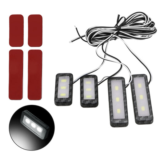 Car 4 in 1 LED Ambient Light Door Decorative Light (White Light) - Atmosphere lights by buy2fix | Online Shopping UK | buy2fix