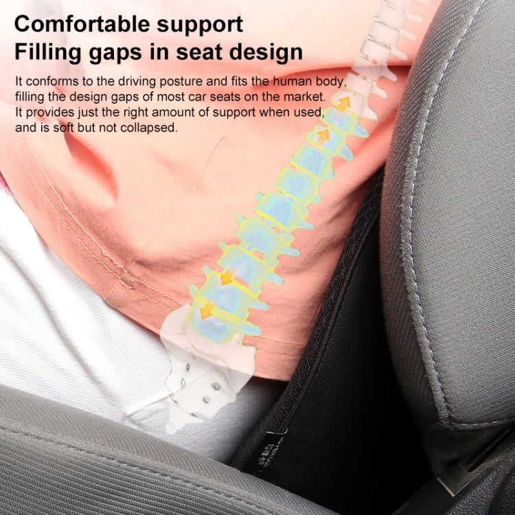 Car mini Seat Cushion Breathable Lumbar Seat Mat (Black) by buy2fix