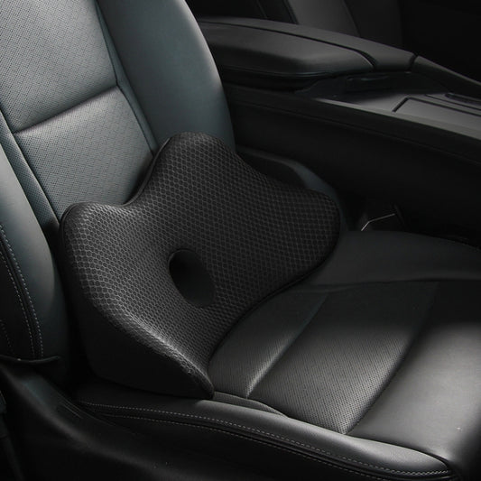 Car Memory Foam Breathable Lumbar Cushion (Black) - Seat Accessories by buy2fix | Online Shopping UK | buy2fix
