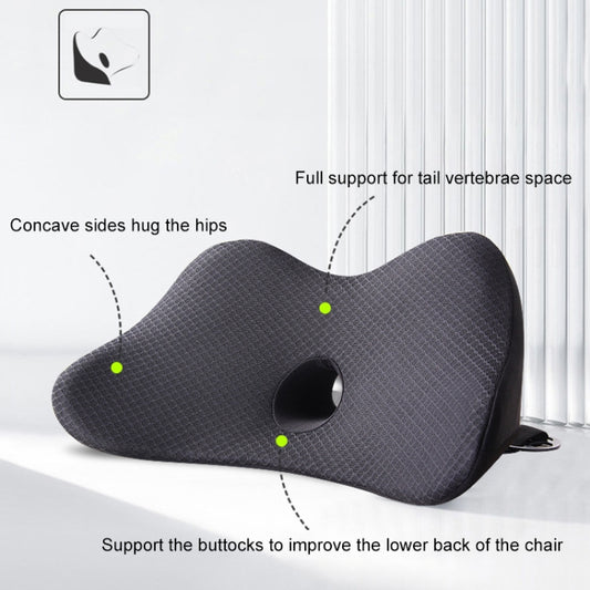 Car Memory Foam Breathable Lumbar Cushion (Black) - Seat Accessories by buy2fix | Online Shopping UK | buy2fix