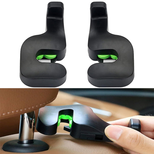 1 Pair Car Seat Back Hidden Hook (Black) - Auto Fastener & Clips by buy2fix | Online Shopping UK | buy2fix