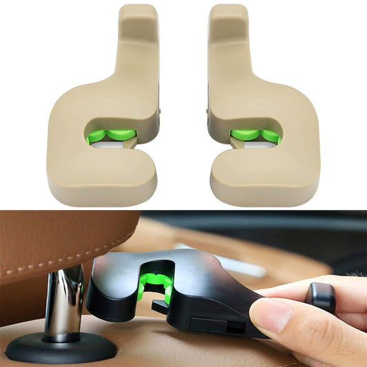 1 Pair Car Seat Back Hidden Hook (Beige) - Auto Fastener & Clips by buy2fix | Online Shopping UK | buy2fix