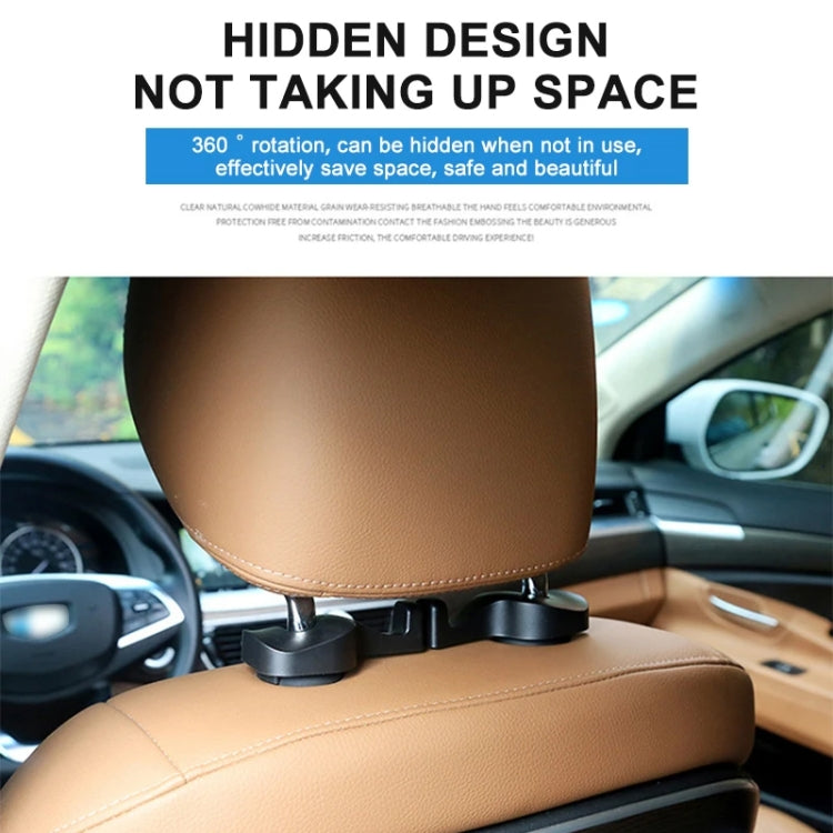 1 Pair Car Seat Back Hidden Hook (Black) - Auto Fastener & Clips by buy2fix | Online Shopping UK | buy2fix