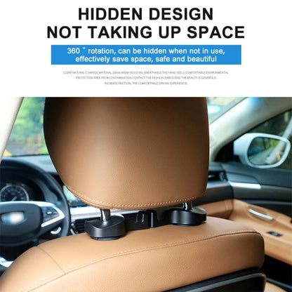 1 Pair Car Seat Back Hidden Hook (Black) - Auto Fastener & Clips by buy2fix | Online Shopping UK | buy2fix