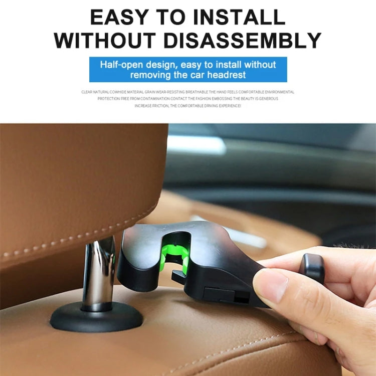 1 Pair Car Seat Back Hidden Hook (Black) - Auto Fastener & Clips by buy2fix | Online Shopping UK | buy2fix