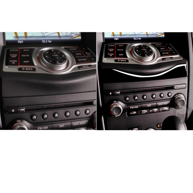 For Nissan 370Z Z34 2009- Car Multimedia Navigation Button Decorative Sticker, Left and Right Drive Universal (Black) - Car Interior Mouldings by buy2fix | Online Shopping UK | buy2fix